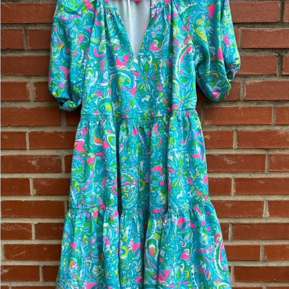 Lilly Pulitzer NWOT Shannon short-sleeve dress - seabreeze blue - Medium!